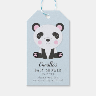 Panda Theme Baby Shower Thank You Favour Tags