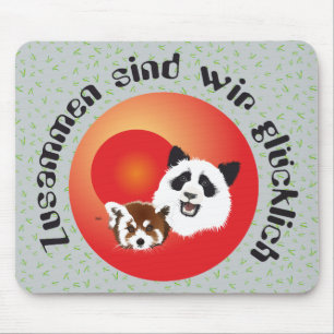 Panda Treffen Mauspad Mouse Mat