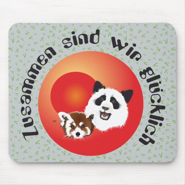 Panda Treffen Mauspad Mouse Mat (Front)