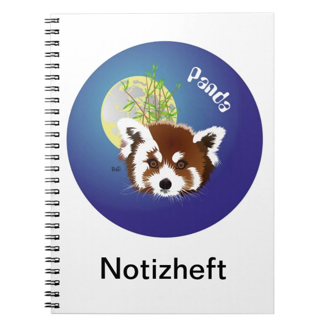 Panda Treffen Notizheft Notebook (Front)