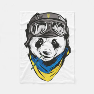 Panda Ukrainian Flag Ukraine Shirt Ukrainian Souve Fleece Blanket