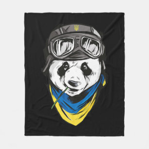 Panda Ukrainian flag ukraine  ukrainian souvenir   Fleece Blanket
