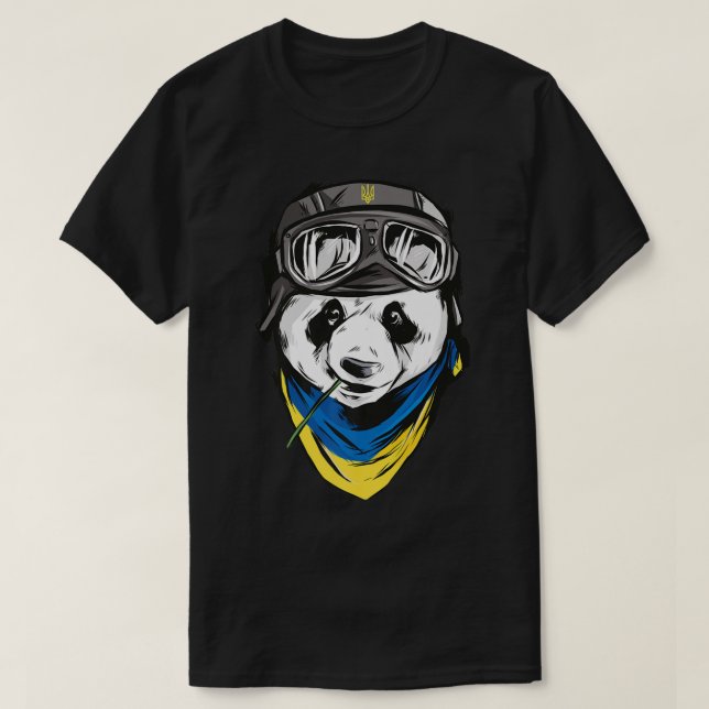 Panda Ukrainian flag ukraine  ukrainian souvenir   T-Shirt (Design Front)