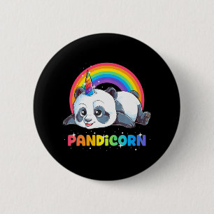 Panda Unicorn Pandicorn Girls Rainbow Pandacorn 6 Cm Round Badge