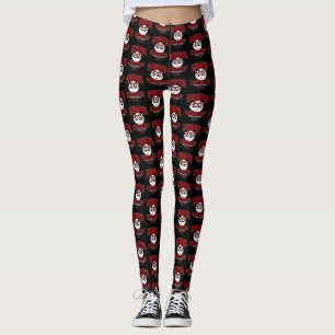 Panda University - Red Leggings