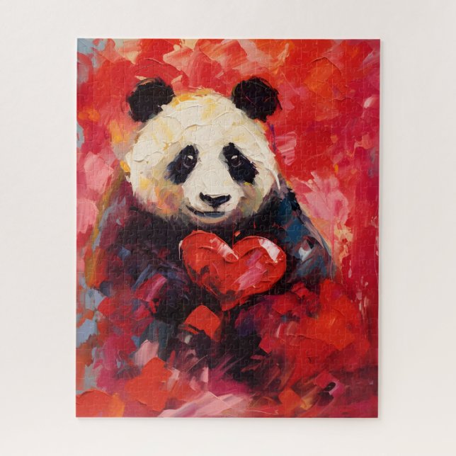 Panda Valentines day Jigsaw Puzzle (Vertical)