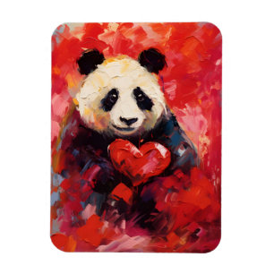 Panda Valentines day Magnet