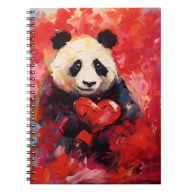 Panda Valentines day Notebook (Front)