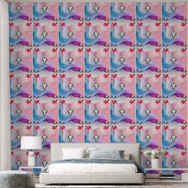 Panda Valentine's Day Wallpaper - Gift-Themed  (Bedroom)