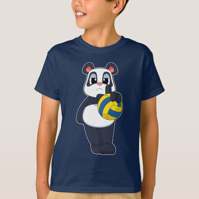 Panda Volleyball player Volleyball T-Shirt (Front)