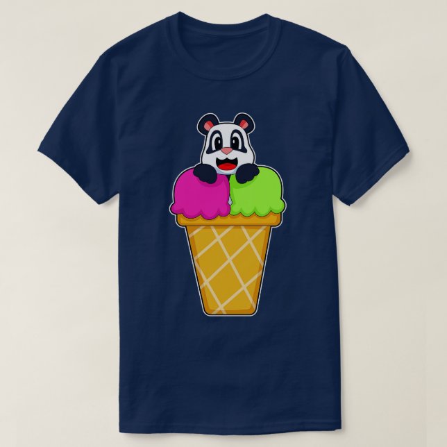 Panda Waffle ice cream T-Shirt (Design Front)