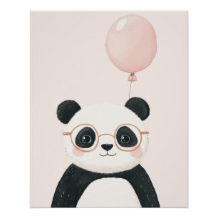 Panda Wall art, Animal Nursery Theme Kids Wall Art