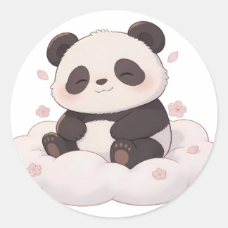 panda,warm /cozy,healing,slow-paced,inner peace #0 classic round sticker