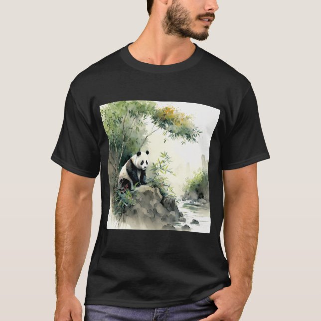 Panda (Watercolor)  T-Shirt (Front)