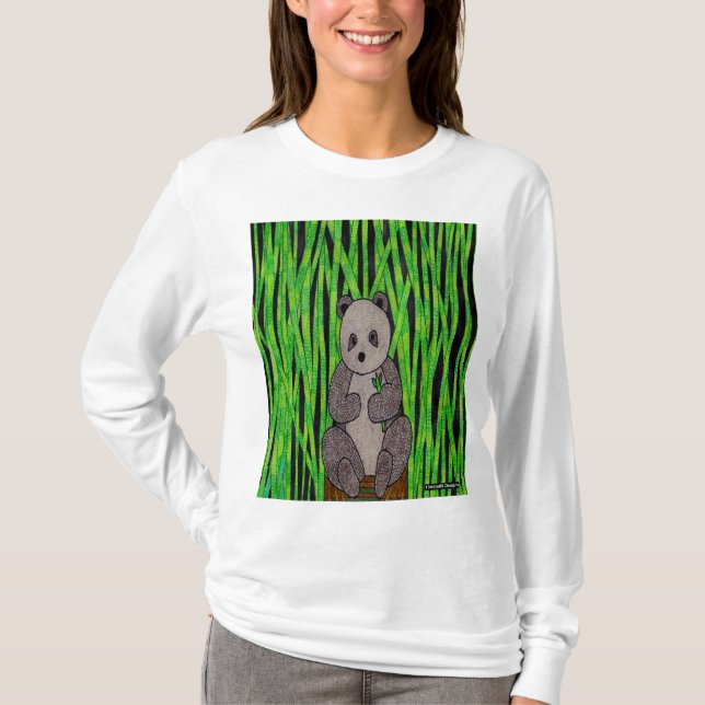 Panda (white) - Women's Long Sleeve Shirt (Front)