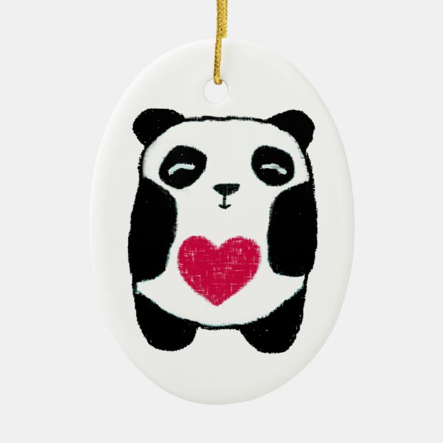 panda with a heart ornament (Front)