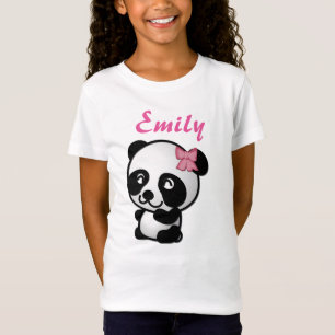 Panda with a Pink Bow Shirt