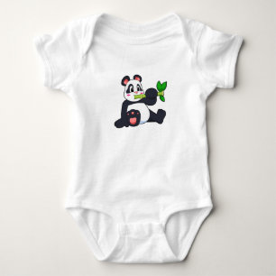 Panda with Bamboo Baby Bodysuit