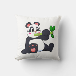 Panda with Bamboo Cushion