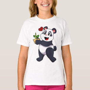 Panda with Bamboo Flower T-Shirt