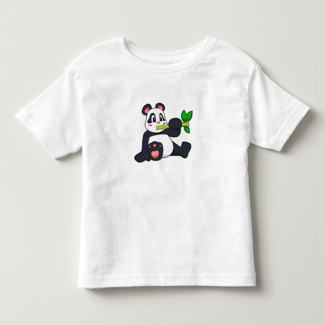 Panda with Bamboo Toddler T-Shirt (Front)