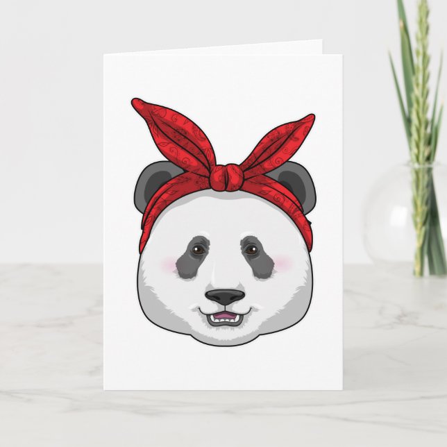 Panda with Bandana Card (Front)