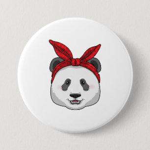 Panda with Bandanna 7.5 Cm Round Badge