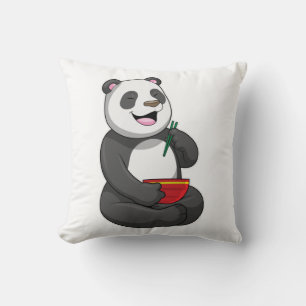 Panda with Bowl Ramen Cushion