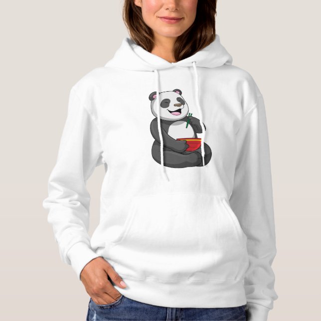 Panda with Bowl Ramen Hoodie (Front)