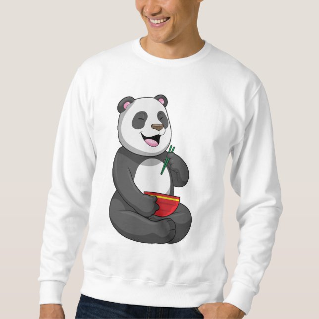 Panda with Bowl Ramen Sweatshirt (Front)