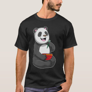 Panda with Bowl Ramen T-Shirt