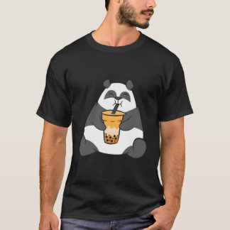 Panda With Bubble Tea T-Shirt