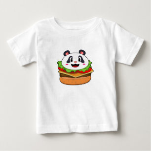 Panda with Burger Baby T-Shirt