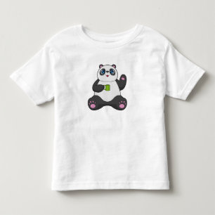 Panda with Coffee mug Toddler T-Shirt
