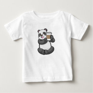 Panda with Coffee to go Baby T-Shirt