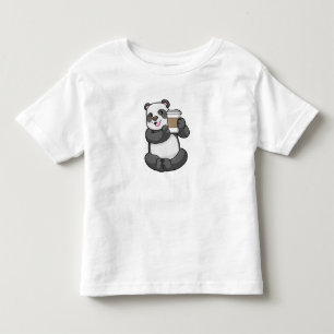 Panda with Coffee to go Toddler T-Shirt