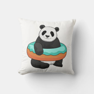 Panda with Donut Cushion