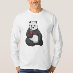 Panda with Drink T-Shirt