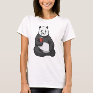 Panda with Drink T-Shirt