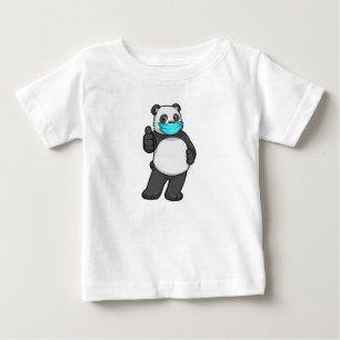 Panda with Face mask Baby T-Shirt
