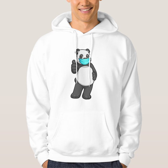 Panda with Face mask Hoodie (Front)