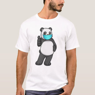 Panda with Face mask T-Shirt