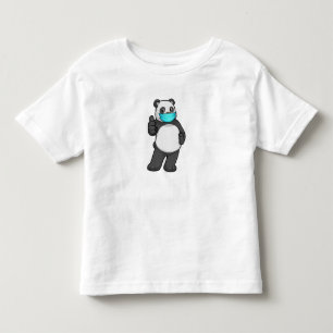 Panda with Face mask Toddler T-Shirt