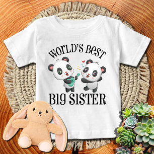 Panda 🐼 with Guitar World's Best Big Sister Baby T-Shirt