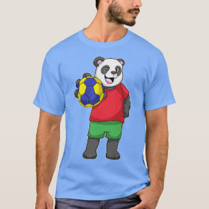Panda with Handball Sports T-Shirt