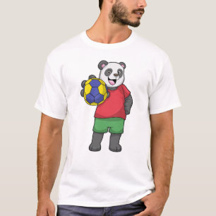 Panda with Handball Sports T-Shirt