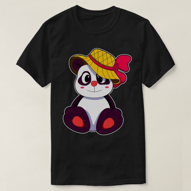 Panda with Hat T-Shirt (Design Front)