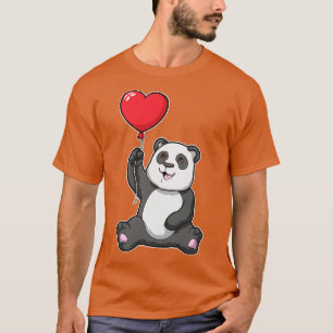 Panda with Heart Air balloon T-Shirt