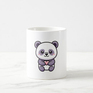 Panda with Heart – Cute Whimsical Illustration Coffee Mug