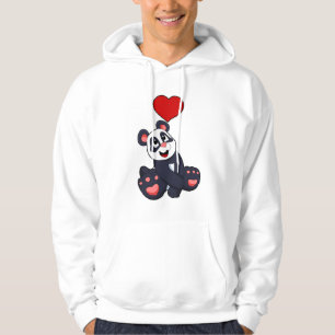 Panda with Heart Hoodie